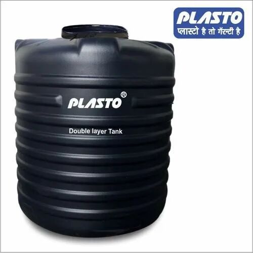 Round Plastic water storage tanks, Color : Black