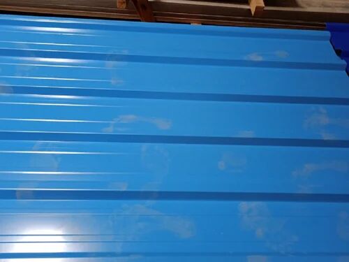 Color Coated Stainless Steel Roofing Sheet, Color : Blue