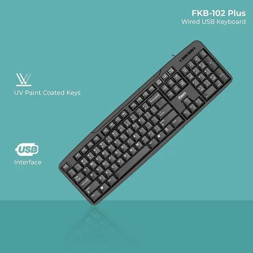 Wired USB Keyboard, Color : Black