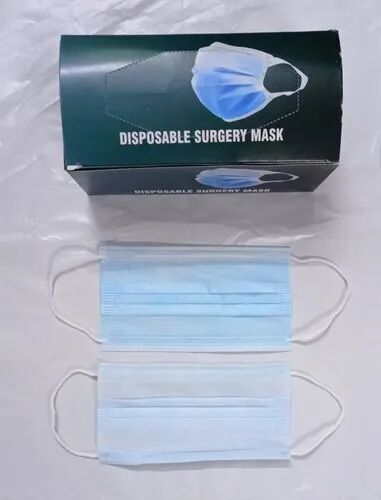 Dhariwal 3 Ply Face Mask, Color : Blue