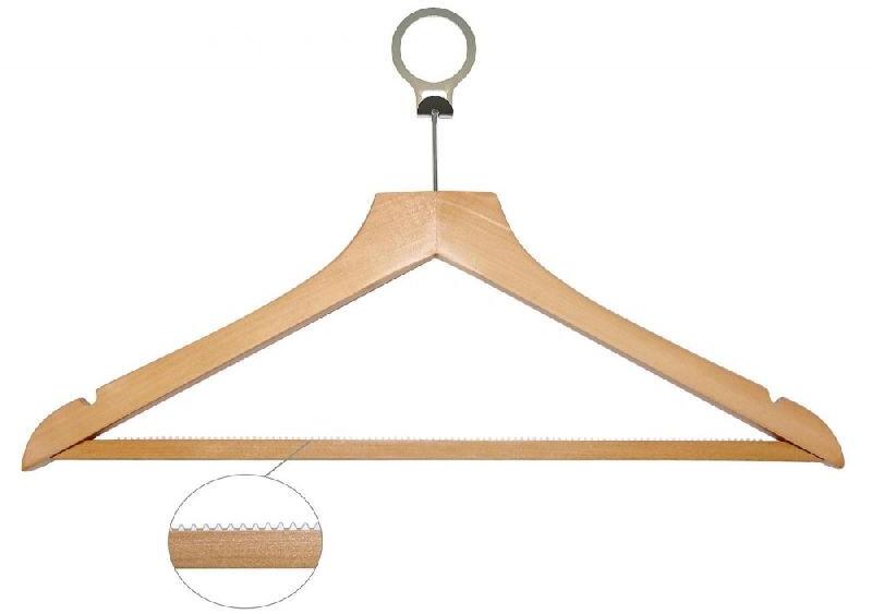 Anti Theft Wooden Hangers, Hook Type : Oak hook