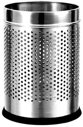 Stainless Steel Perforated Dustbin, Shape : Round