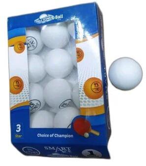 Plastic Table Tennis Ball, Color : White