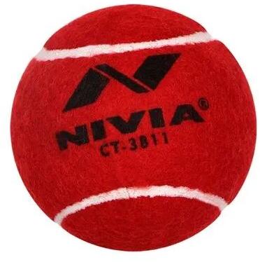 Red Nivia Cricket Tennis Ball