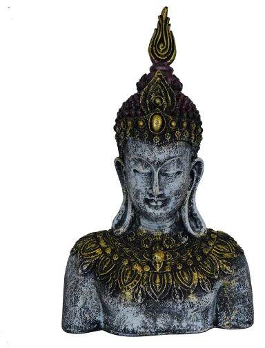Multicolor Polyresin Buddha Head Statue, Style : Handmade