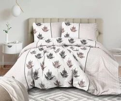 Floral Print Glace Cotton Bed Sheet, Size : Queen Size