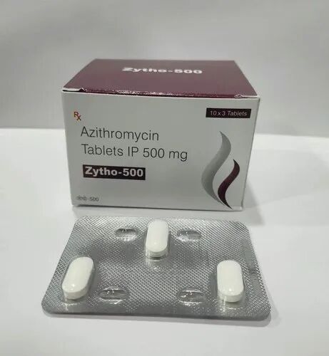 Azithromycin Tablets, for Clinic, Hospital, etc, Packaging Size : 10x3