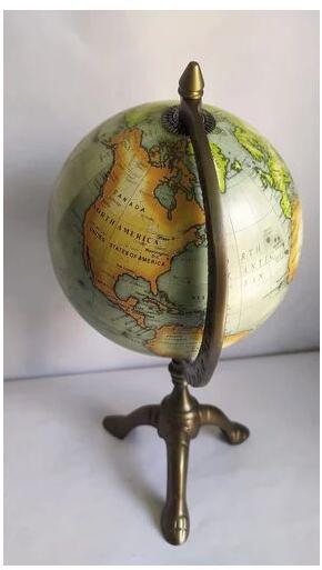 Antique Table Brass Globe, Color : Multicolor