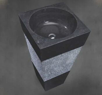 Black Designer Stone Wash Basin