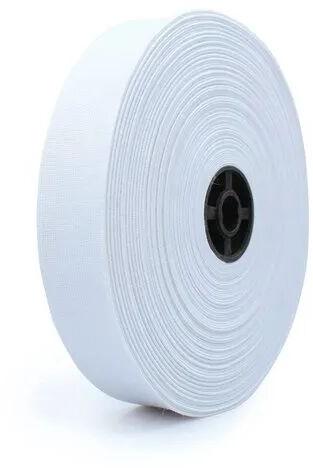 Craft Affair White Woven Elastic Cord, for sewing/Tailoring, Packaging Size : 25 meter