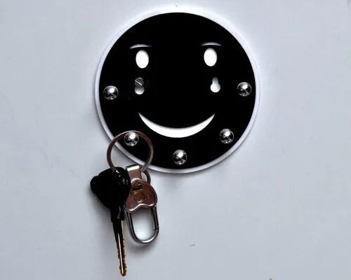 Acrylic Key Holder, Shape : Smiley Shape