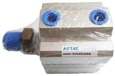 Cylindrical Aluminium Airtac Pneumatic Cylinder, Color : Silver