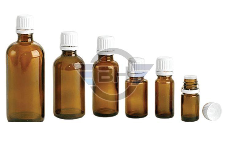 Amber Glass Bottle With Seal Cap, For Cosmetic, Pharma, Storage Capacity : 5ml, 10ml, 15ml, 20ml