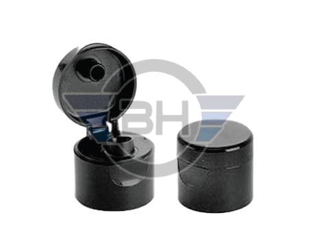 Round Plastic Black Flip Top Cap, For Bottle Sealing, Size : 19mm, 20mm, 24mm 25mm