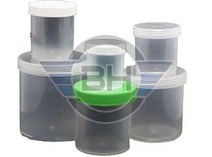 Round PET Plastic Hing Jar, for Cosmetic Storage, Capacity : 10gm, 15gm, 20gm, 25gm, 50gm 100gm