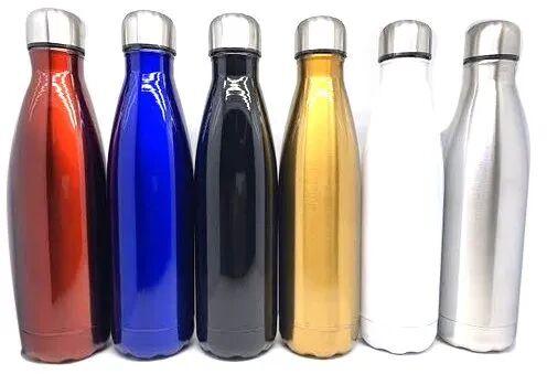 Round Stainless Steel Vacuum Bottle, Pattern : Plain