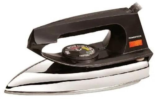 Black Aluminum Plastic Dry Electric Iron