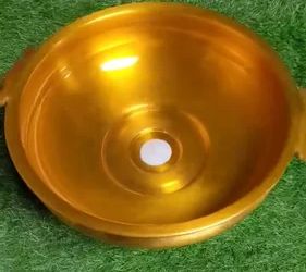 Round Brass Polish Wash Basin, Color : Golden