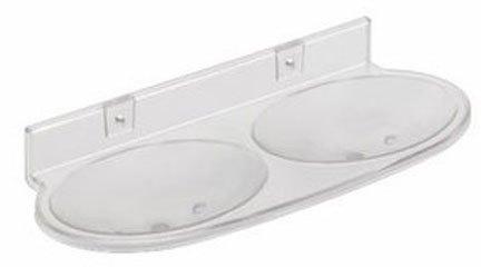 Transparent Oval Acrylic Double Soap Dish, for Bathroom