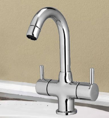 Silver Fusion Collection Center Hole Basin Mixer, for Bathroom, Feature : Fine Finished