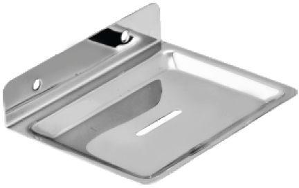 Stainless Steel Rectangular Soap Dish, for Bathroom Fittings, Color : Silver