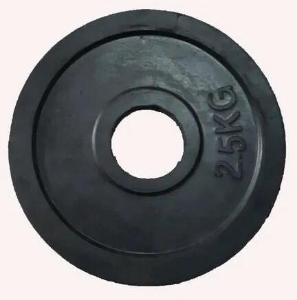 Round Olympic Rubber Plate, Color : Black