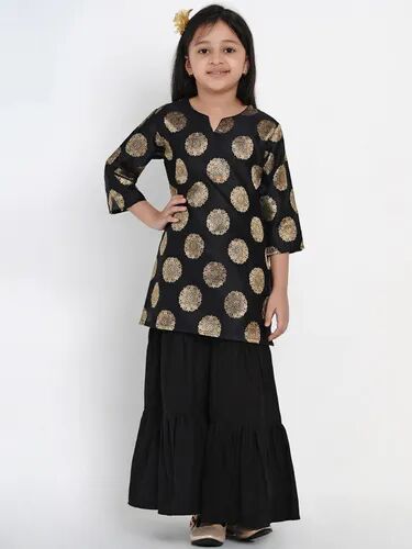 Printed Girls Sharara Suit, Occasion : Ethnic wear