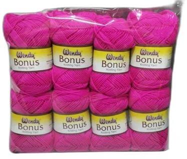 Pink Woolen Wendy Bonus Knitting Yarn, For Textile Industry