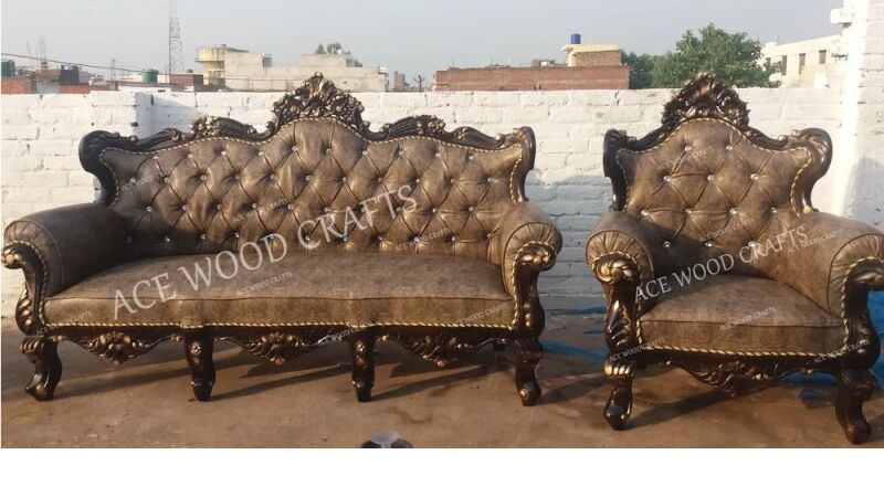 Wooden Handmade Sofa Set, Color : Brown