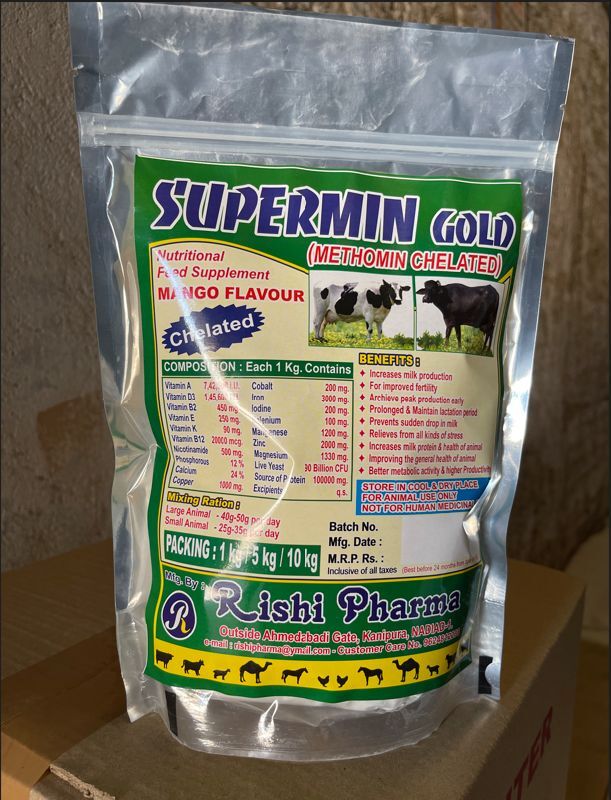 SUPERMIN GOLD METHOMIN CHELATED POWDER 1 KG, Packaging Size : 1Kg