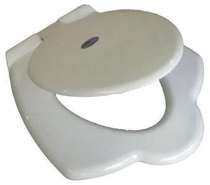 D-Shape Plastic Toilet Seat Cover, Color : White