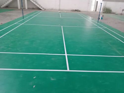 Pvc Badminton Court Flooring, Color : Green