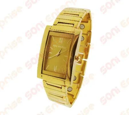 Gold Biomagnetic Wrist Watch