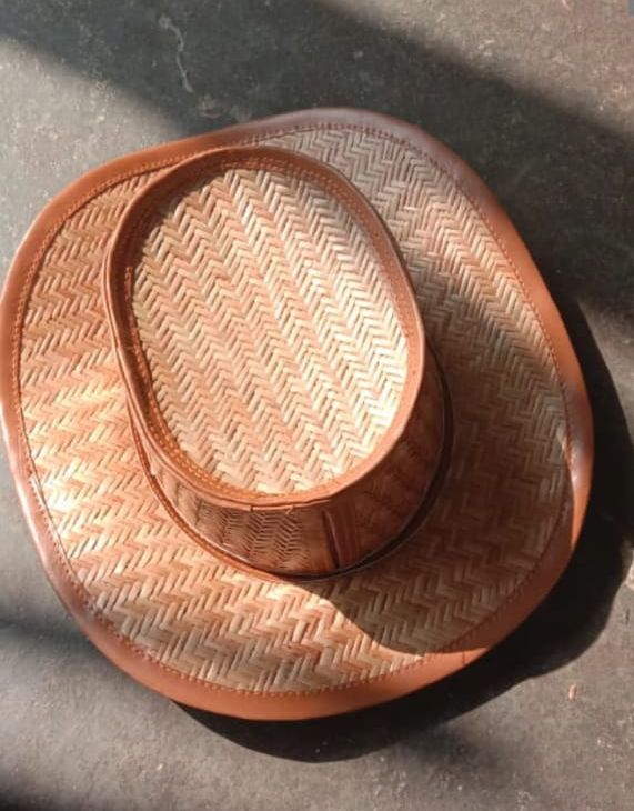 Brown Bamboo Cowboy Hat, for Riding, Style : Classy