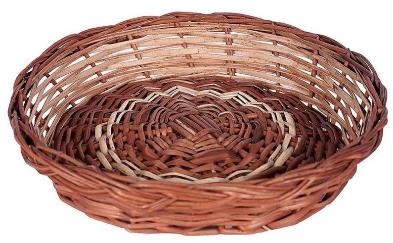 Brown Round Bamboo Cane Basket, For Stores, Feature : Superior Finish ...