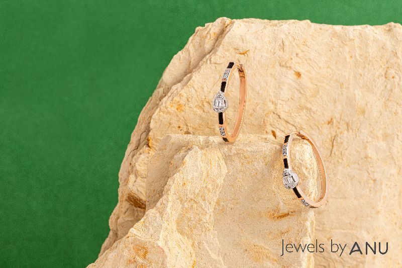 Solid gold handmade diamonds timeless hoops earrings