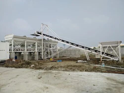 Carbon Steel Aggregate Feeding Belt Conveyors, Width : 400mm