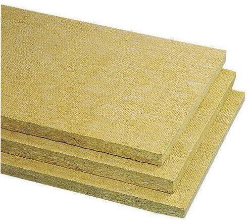 Yellow Rectangular Plain Rockwool Insulation Material, for Ceiling, Partition, Density : 60 - 200 kg/m3