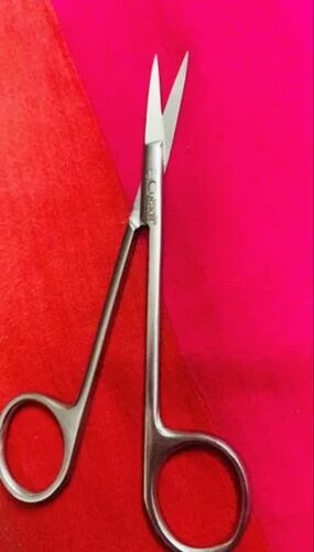 Silver Polished Stainless Steel Iris Scissors, for Surgical Use, Dental, Feature : Corrosion Resistance