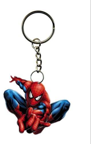 MDF Spiderman Cutout Keychain, for Gift, Size : 3 inch