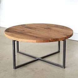 Brown Wooden Coffee Table, Shape : Round