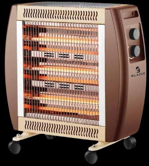Blazze Polished Metal Glare Quartz Heater, For Domestic Use, Industrial Use, Form : Solid