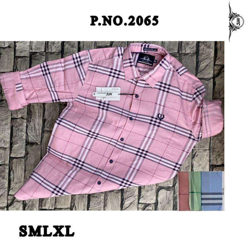 Mens Pink Cotton Shirt