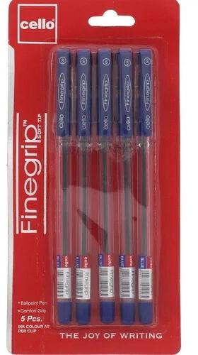 Blue Plastic Cello Finegrip Ball Pen, for Writing, Refill Type : Yes