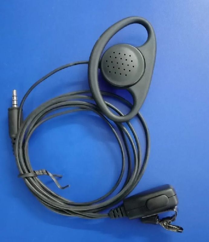 Walkie Talkie Headset, Color : Black