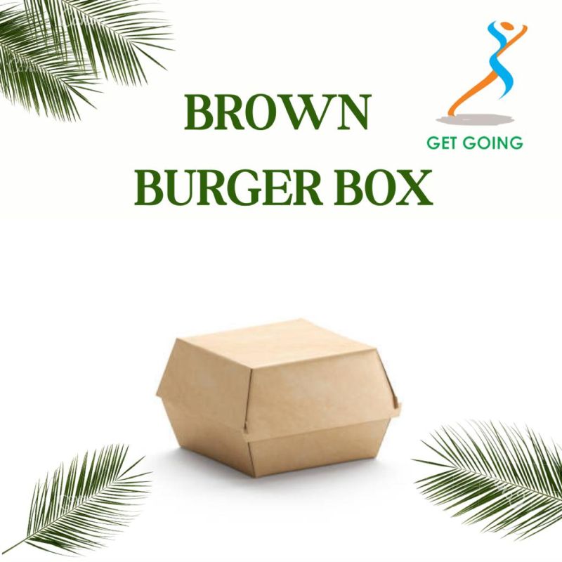 Get Going Plain Non Polisehed Brown Burger Box, Style : Common