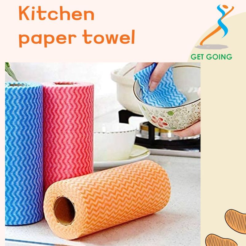 Multicolor Plain Kitchen Paper Towel Roll, for Home, Hotel, Restaurant