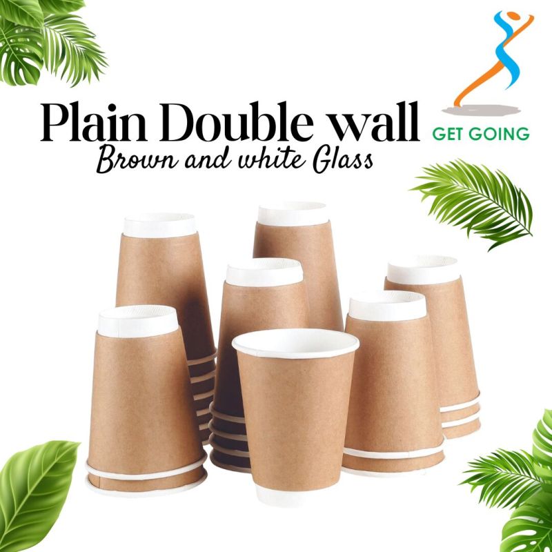 Brown Round Plain Double Wall Paper Cup, for Coffee, Cold Drinks, Size : Multisizes