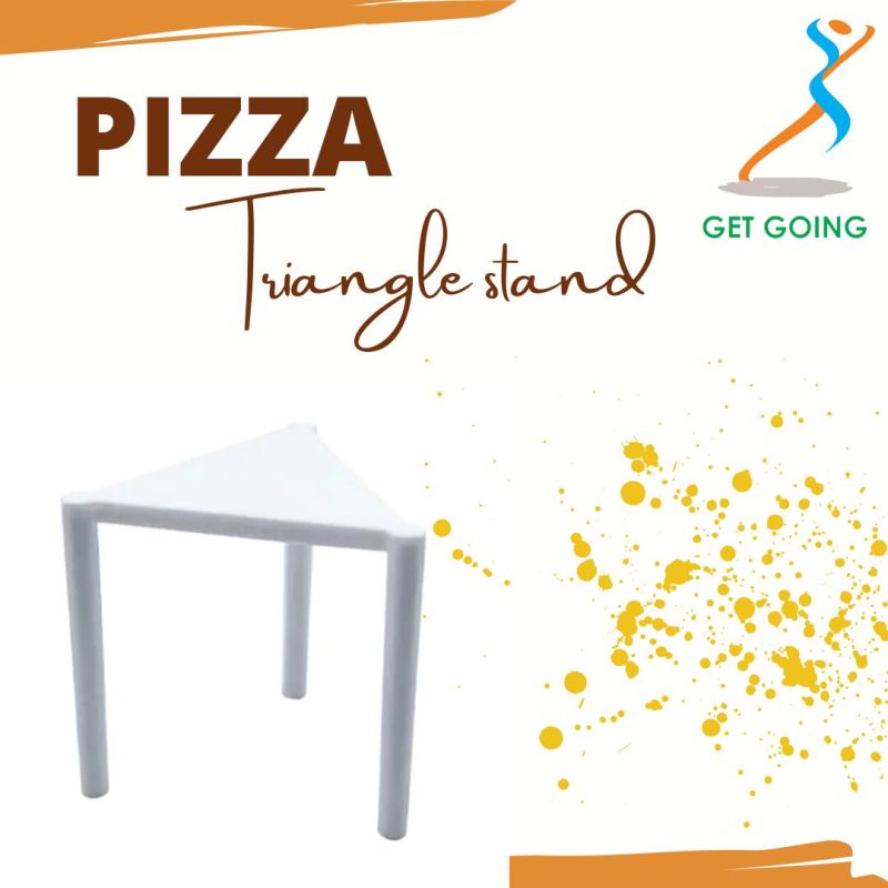 White Get Going Plastic Pizza Stand, Feature : Light Weight, Impeccable Finish, Eco Friendly