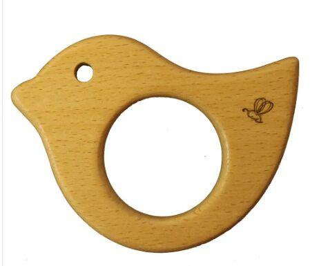 Yellow Dove Wooden Teether